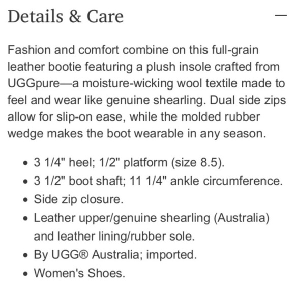 Ugg Meredith Wedge Booties - 8.5 - Picture 11 of 11